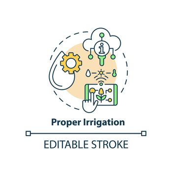 Proper irrigation concept icon