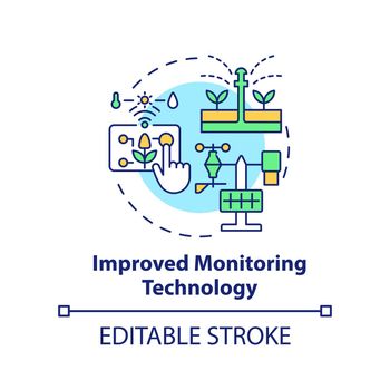 Improved monitoring technology concept icon