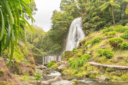 Ribeira dos Caldeiroes, system of waterfalls on Azores