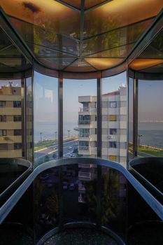 Smyrna konak sea view from the glass elevator