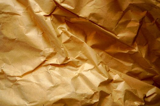 Wrinkled brown paper template texture background