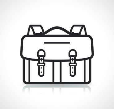 rectangular backpack thin line icon