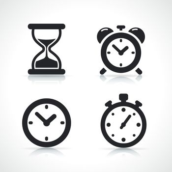 various time icons isolated
