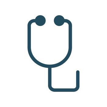 Stethoscope symbol. Hospital tool. Vector.
