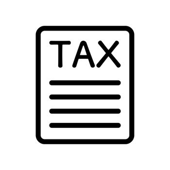 Simple tax document icon. Vector.