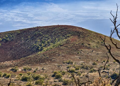 Extinct volcanic craters at Mouna Loa - Hawaii
