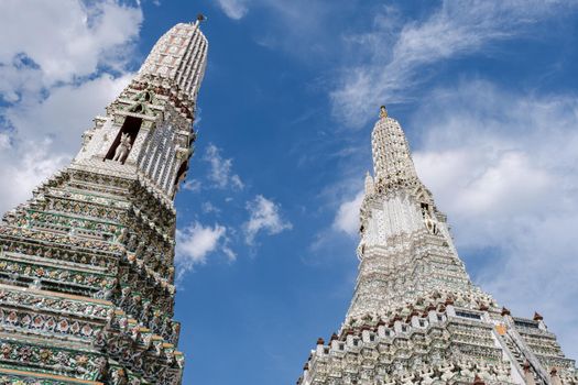 Wat Arun temple Bangkok Thailand, Temple of Dawn, Buddhist temple alongside Chao Phraya River