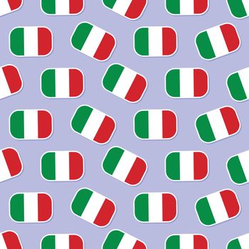 Seamless Italy flag in flat style pattern