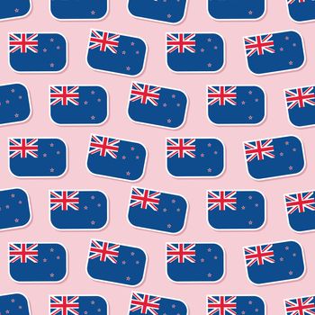 Seamless New zealand flag in flat style pattern