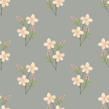 Seamless flower illustration pattern