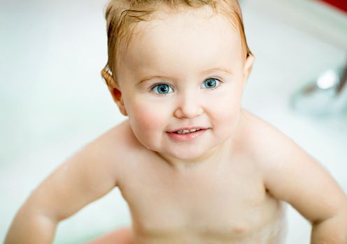 baby in bath