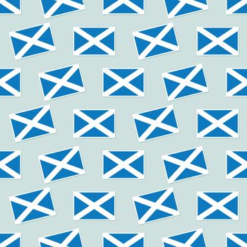 Seamless Scotland flag in flat style pattern