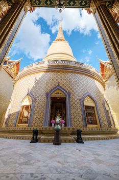 Wat Ratchabophit temple in Bangkok Thailand, beautiful temple with golden pagoda in Bangkok