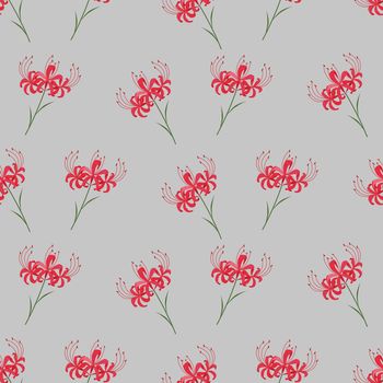 Seamless blossom flat cartoon pattern