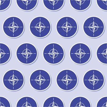 Seamless NATO logo in circle sticker pattern