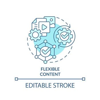 Flexible content turquoise concept icon