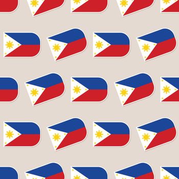 Seamless Philippines flag in flat style pattern