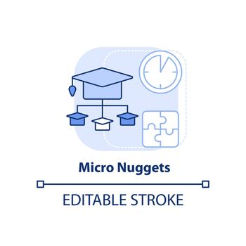 Micro nuggets light blue concept icon