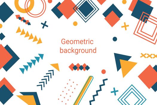 Colored geometric abstract background. Colored geometric abstract background. Modern grid flyer with geometric shapes, graphics. geometric grid banner bright presentation illustration.