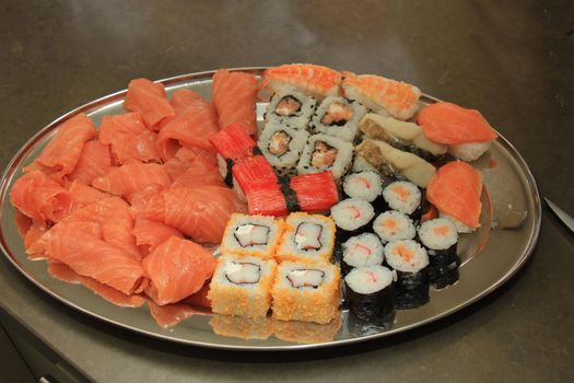 Japanese sushi and sashimi