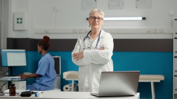 Portrait of female doctor with medical expertise feeling confident