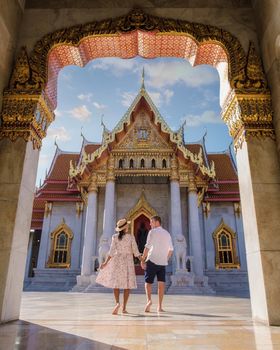 Wat Benchamabophit temple in Bangkok Thailand, The Marble temple in Bangkok