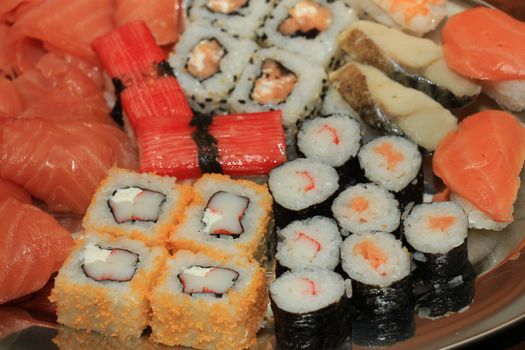 Japanese sushi and sashimi
