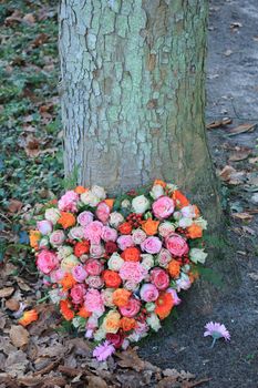 Heart Shaped sympathy or funeral flowers