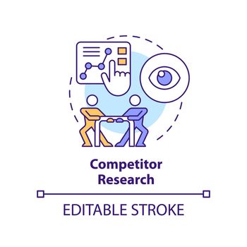 Competitor research concept icon