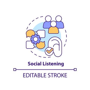 Social listening concept icon