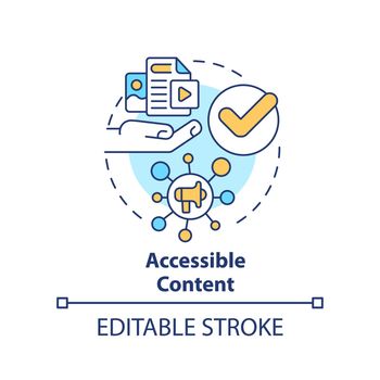 Accessible content concept icon