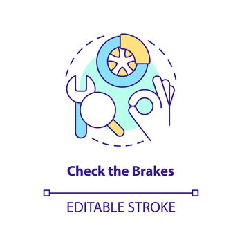 Check brakes concept icon