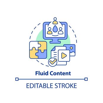 Fluid content concept icon