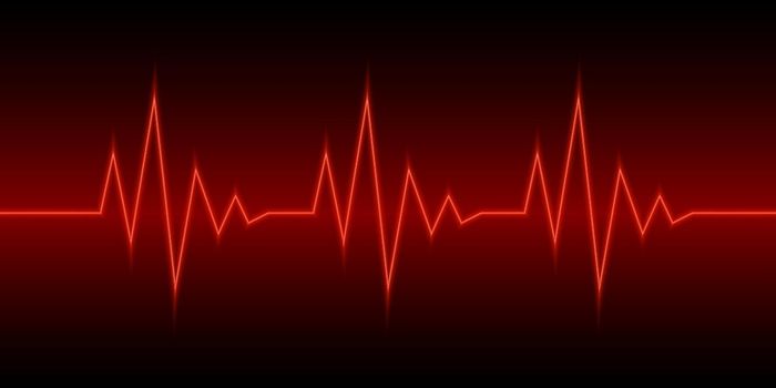Neon Heartbeat or pulse. Vector illustration.