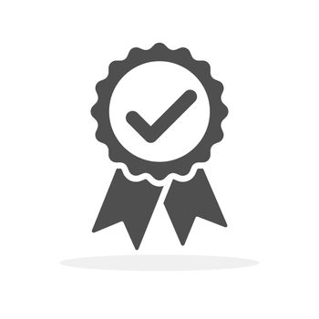 Approved medal icon isolated. Vector illustration.