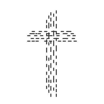 Christian cross icon. Vector religion cross