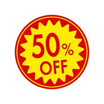 Sale label vector illustration | 50% off