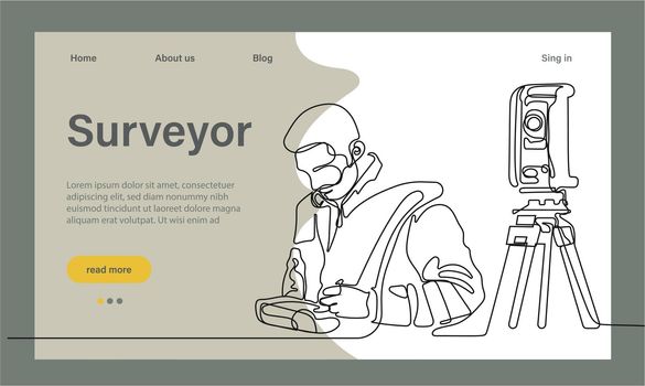 Surveyor web banner or landing page