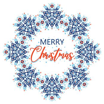Gift card Merry Christmas greetings background.