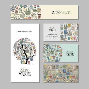 Zero waste. Concept art. Creative ideas for cards, banner, web, promotional materials. Corporate identity template. Vector illustration