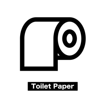 Toilet paper icon and logo. Vector.