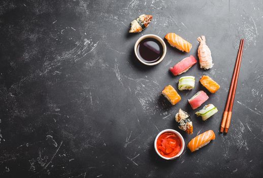 Mixed Japanese sushi set