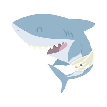 Cute Baby Shark Flat cartoon 