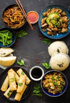 Asian assorted food set