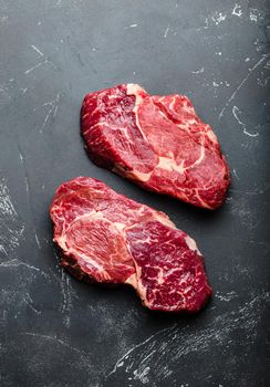 Raw marbled meat steak Ribeye