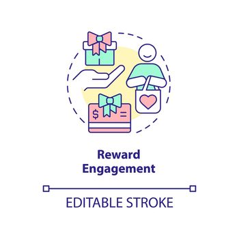 Reward engagement concept icon