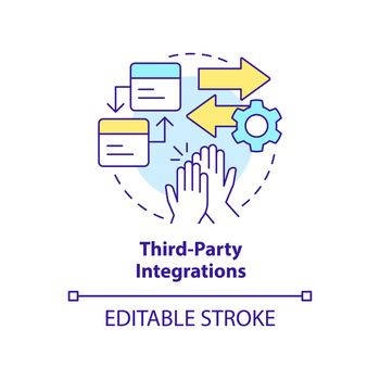 Third party integrations concept icon