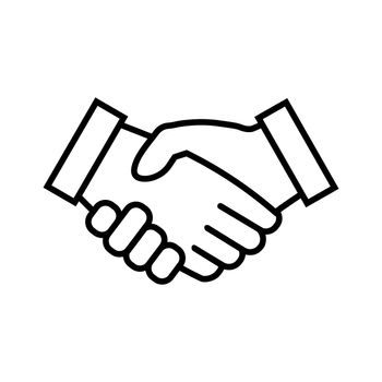 Business handshake icon. Contract agreement symbol