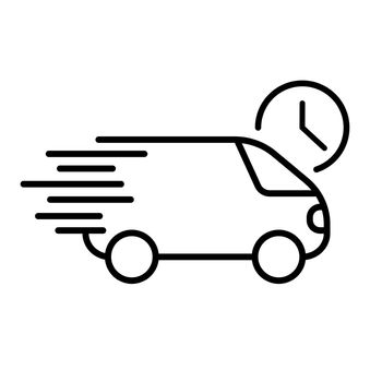 fast delivery truck icon, express delivery