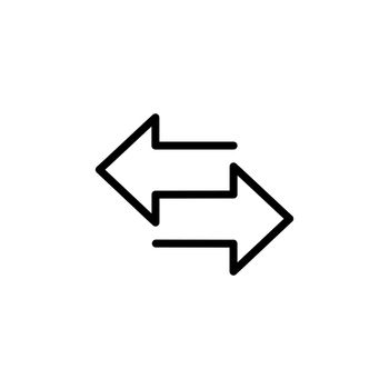 Transfer arrows icon, left and right arrows symbol
